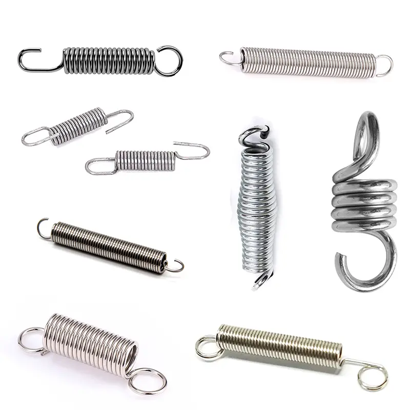 Custom steel extension springs with required different loops